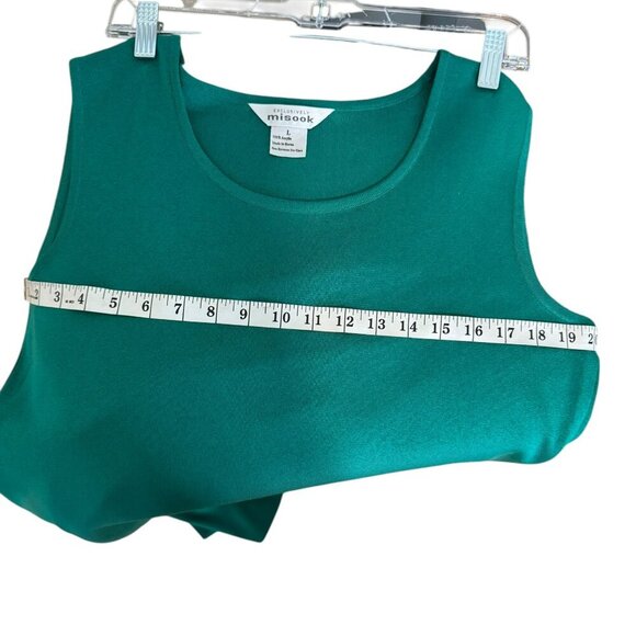 Misook Emerald Green Knit Sleeveless Shift Dress Size L | Professional Timeless - Picture 5 of 9